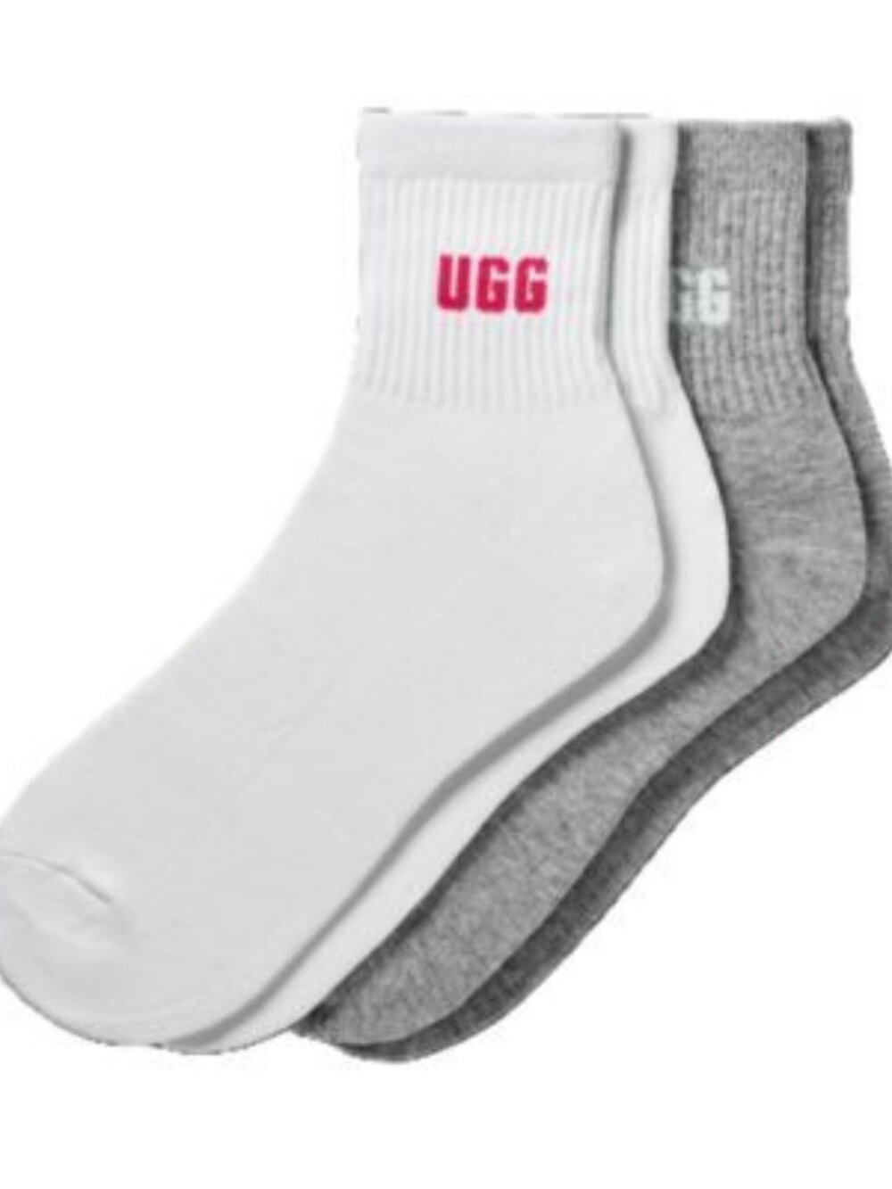 2 Pack - UGG Quinlin Logo Quarter Socks Women's One Size NWT